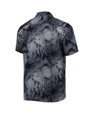 Men's Black Wake Forest Demon Deacons Coast Luminescent Frond IslandZone Button-Up Camp T-Shirt