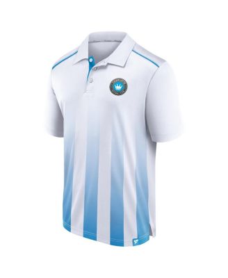 Men's White Charlotte FC Line Up Fade Polo Shirt