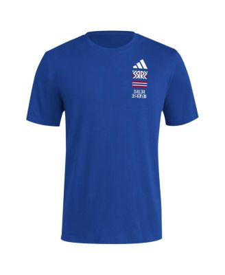 Men's Royal Kansas Jayhawks Reverse Retro Baseball 2 Hit T-Shirt