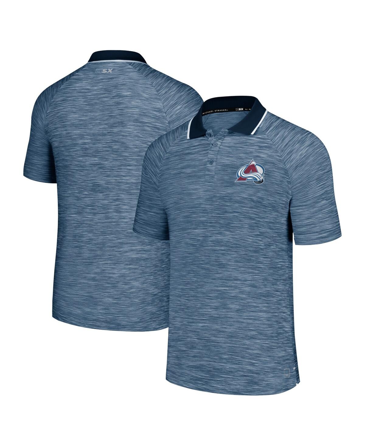 Men's Msx by Michael Strahan Navy Colorado Avalanche Strategy Raglan Polo Shirt - Navy