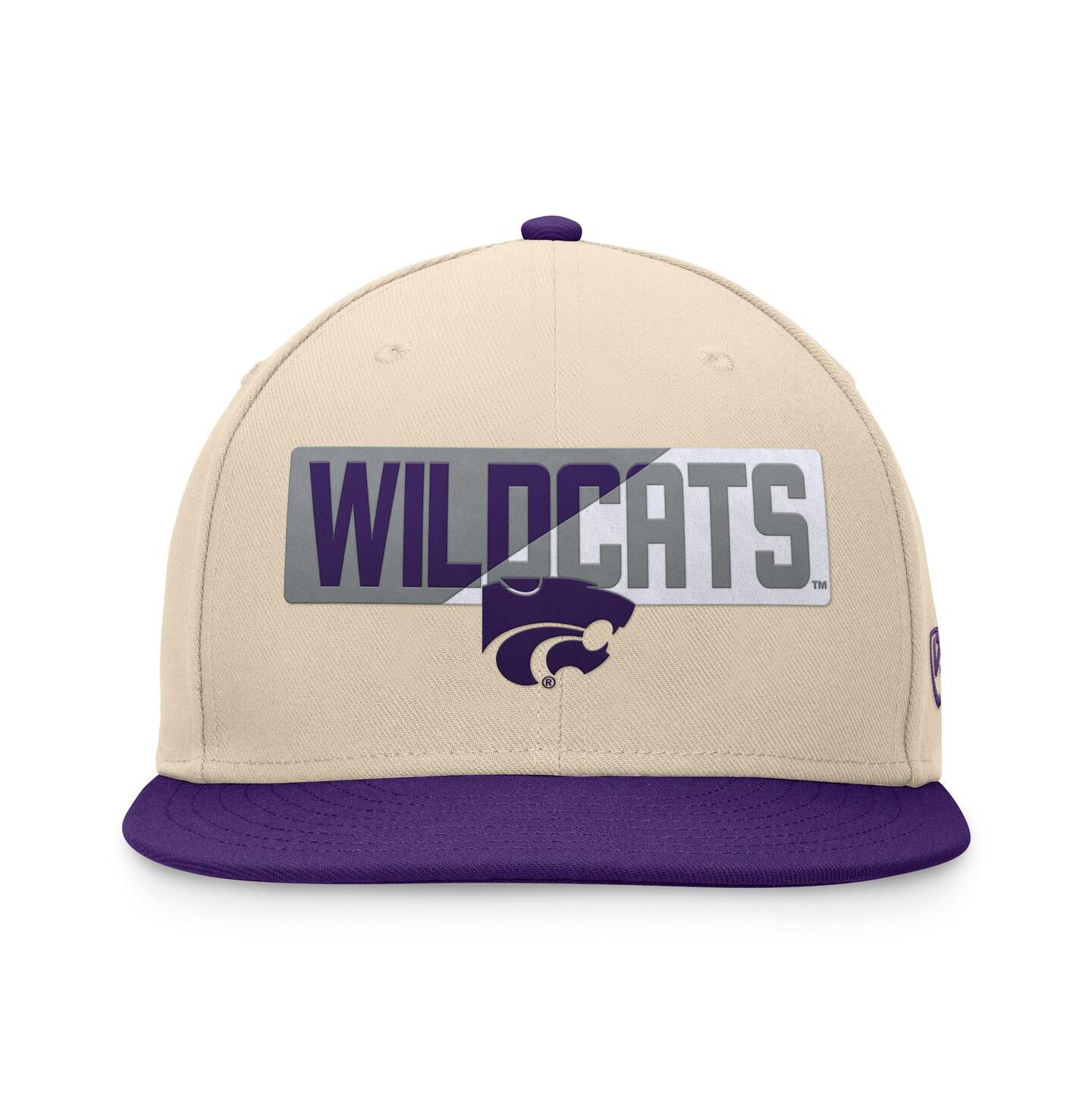 Мужская кепка Top of the World Khaki Kansas State Wildcats Goalaso Snapback Hat — фото 4