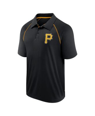 Men's Black Pittsburgh Pirates Strong Alone Raglan Polo
