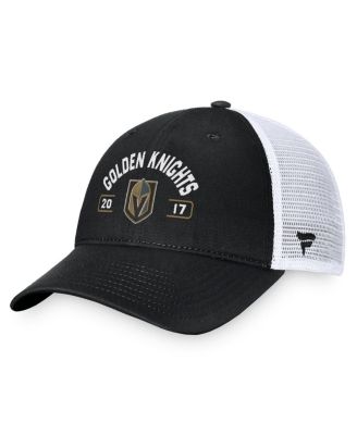 Men's Black/White Vegas Golden Knights Free Kick Trucker Adjustable Hat