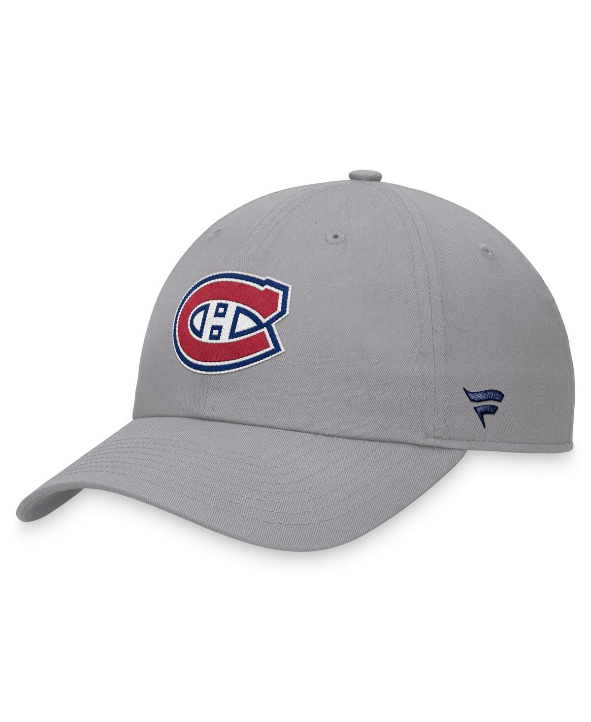 Men's Gray Montreal Canadiens Extra Time Adjustable Hat - Gray