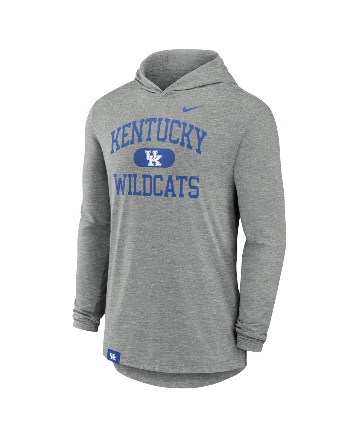 Nike Men'sKentucky Wildcats Blitz Hoodie Long Sleeve T-Shirt - Heather Gray