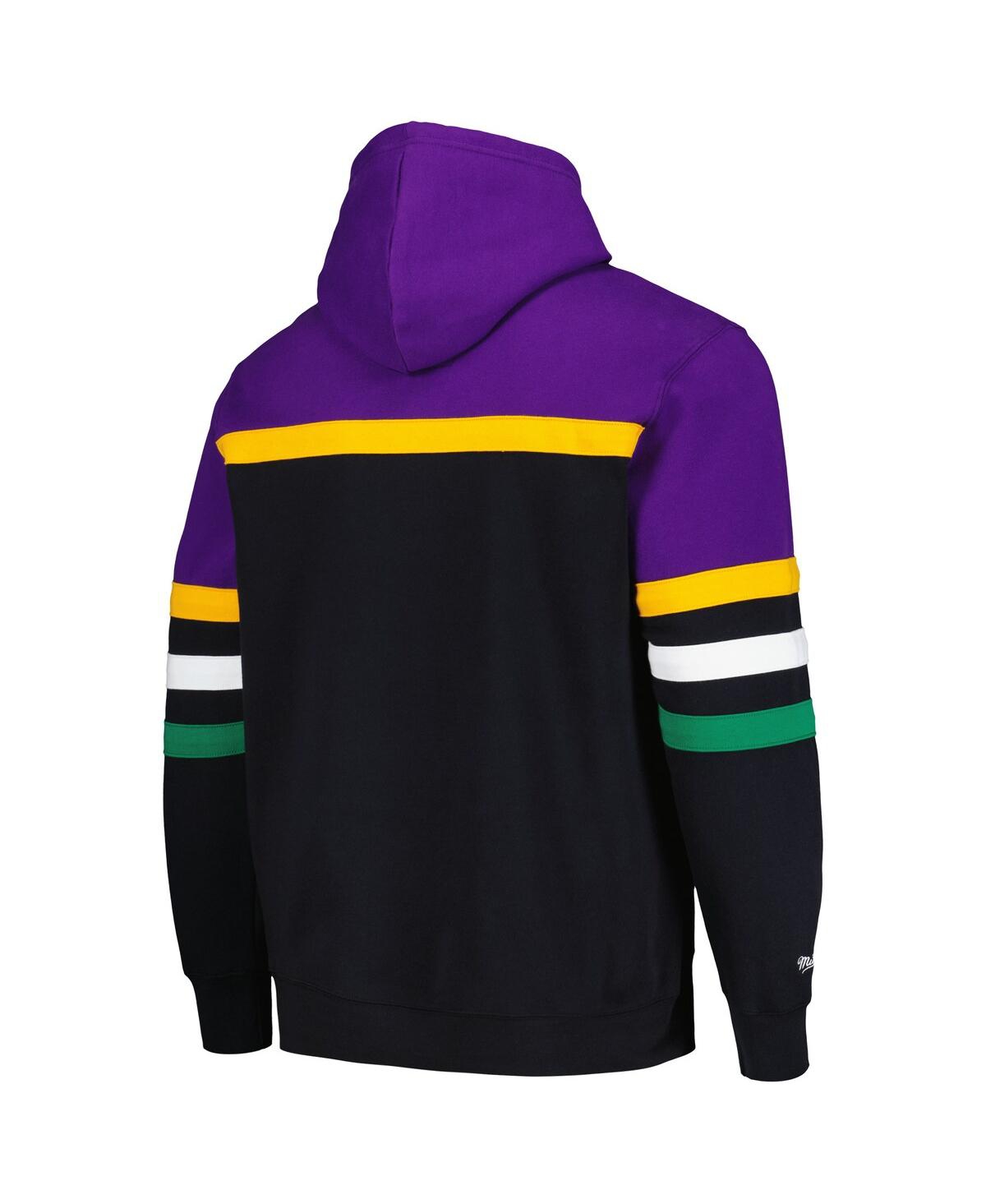 Mitchell & Ness Men's Hoodie Nba Head Coach Hoodie Utajaz Original Team Colors In Black Purple