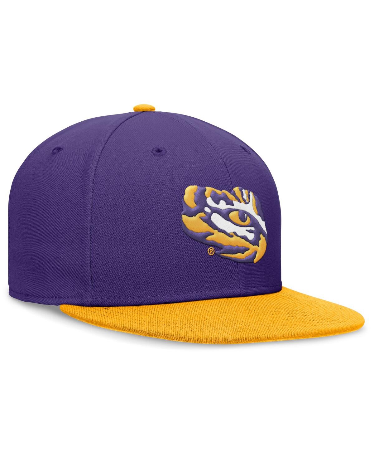 Nike Men's Purple/gold Lsu Tigers Two-tone Primetime Performance Fitted Hat In Purple,gold