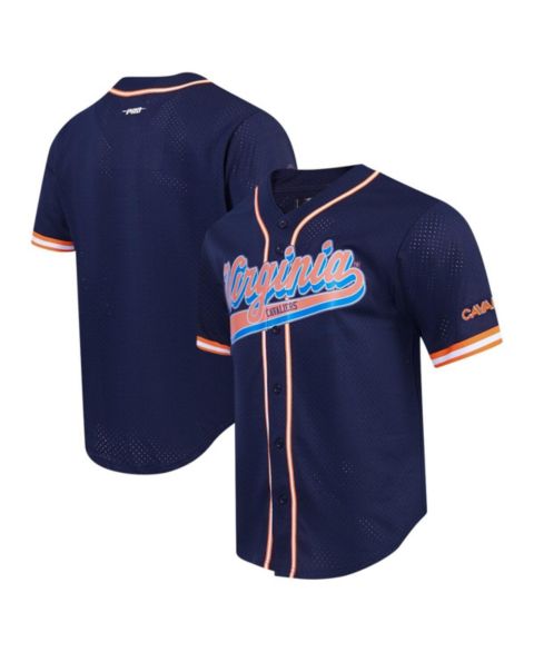 Мужской топ Pro Standard Navy Virginia Cavaliers Mesh Full-Button Replica Baseball Jersey