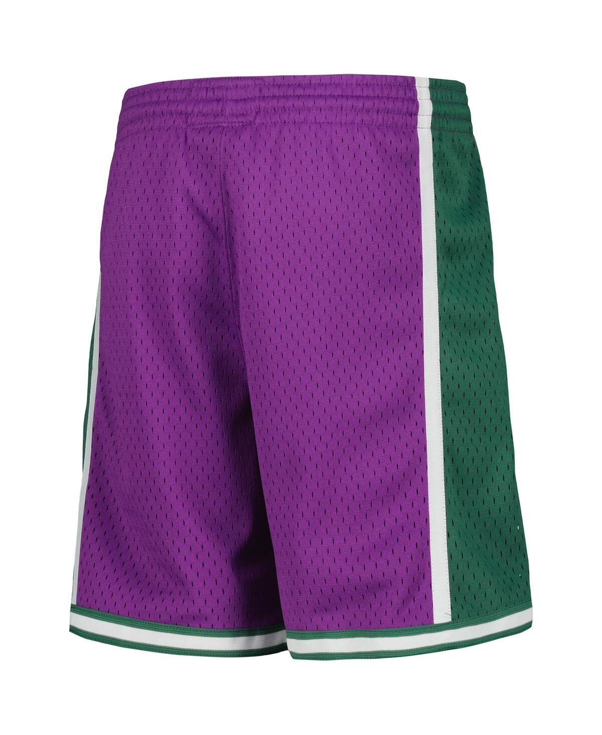 Mitchell & Ness Big Boys And Girls Purple Milwaukee Bucks Hardwood Classics Swingman Shorts In Purple