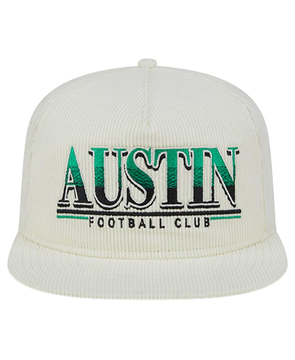 New Era Men's White Austin Fc Throwback Corduroy Golfer Adjustable Hat In White