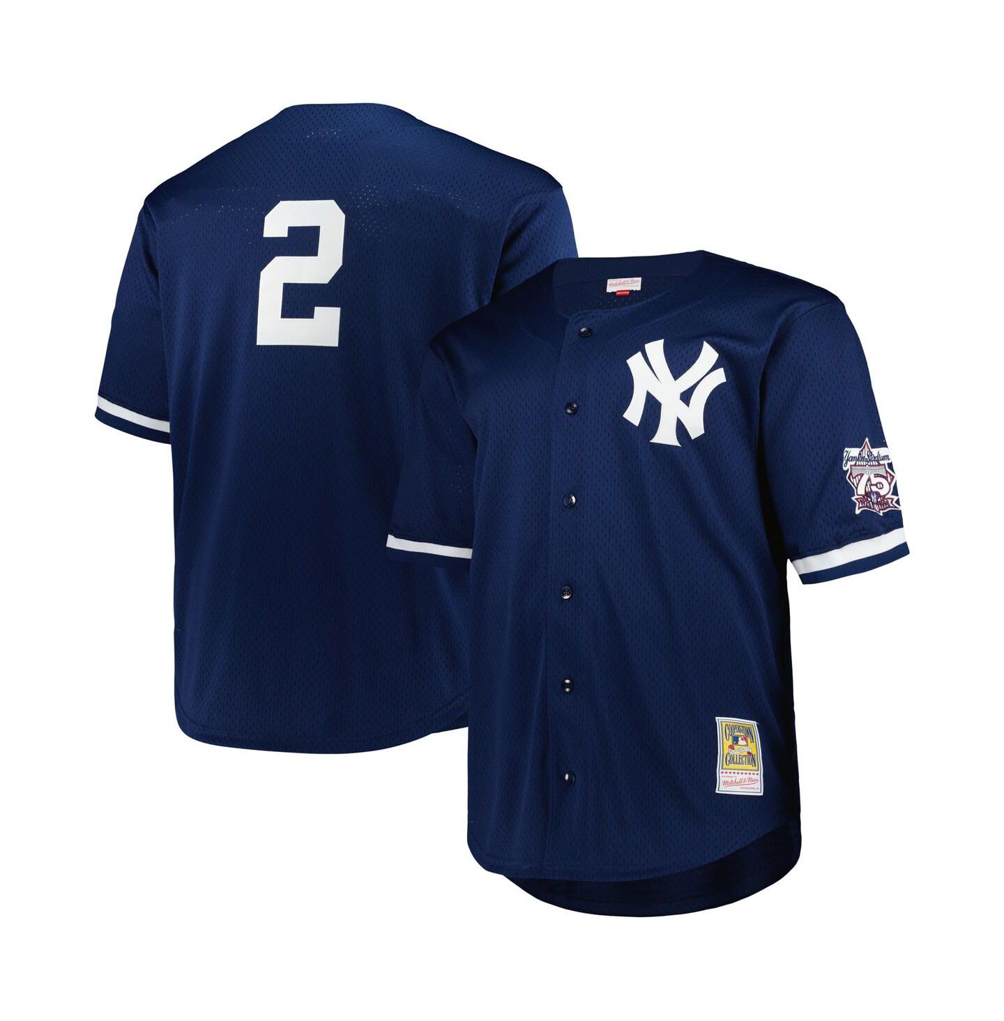 Мужское джерси Mitchell & Ness Derek Jeter New York Yankees Big & Tall Cooperstown, Navy — фото 1