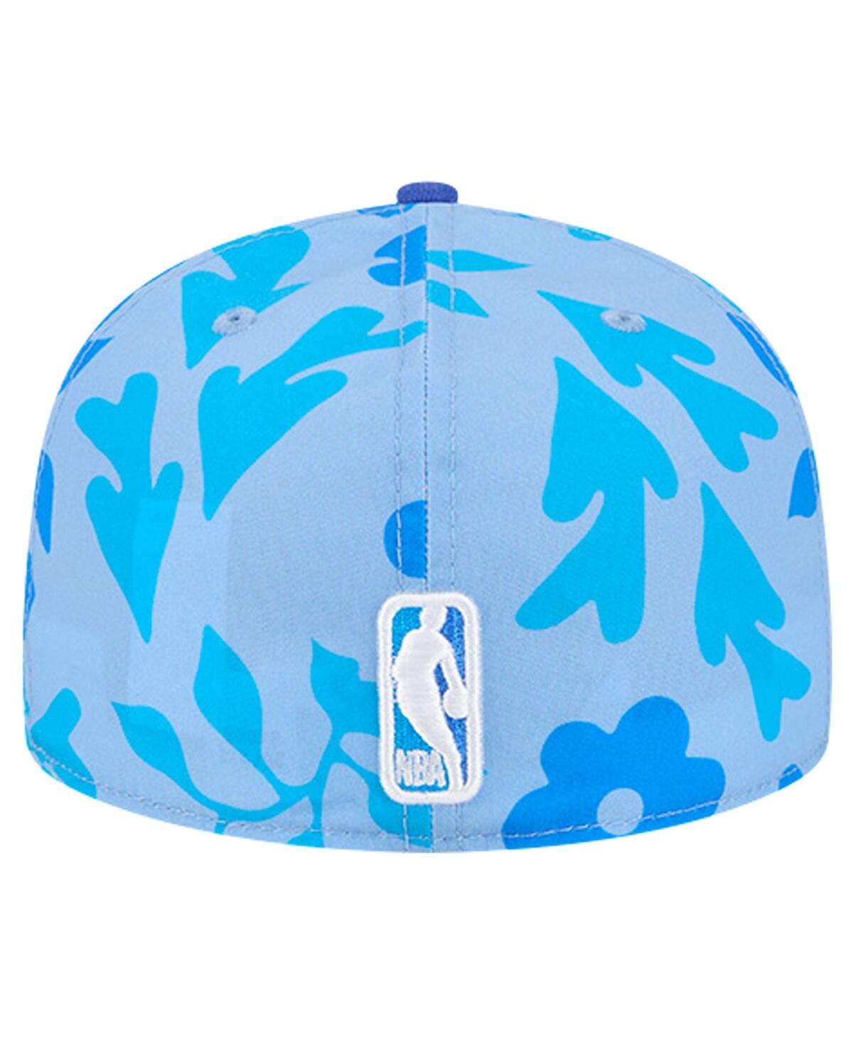 New Era Men'sDallas Mavericks Palm Fronds 2-Tone 59FIFTY Fitted Hat - Blue