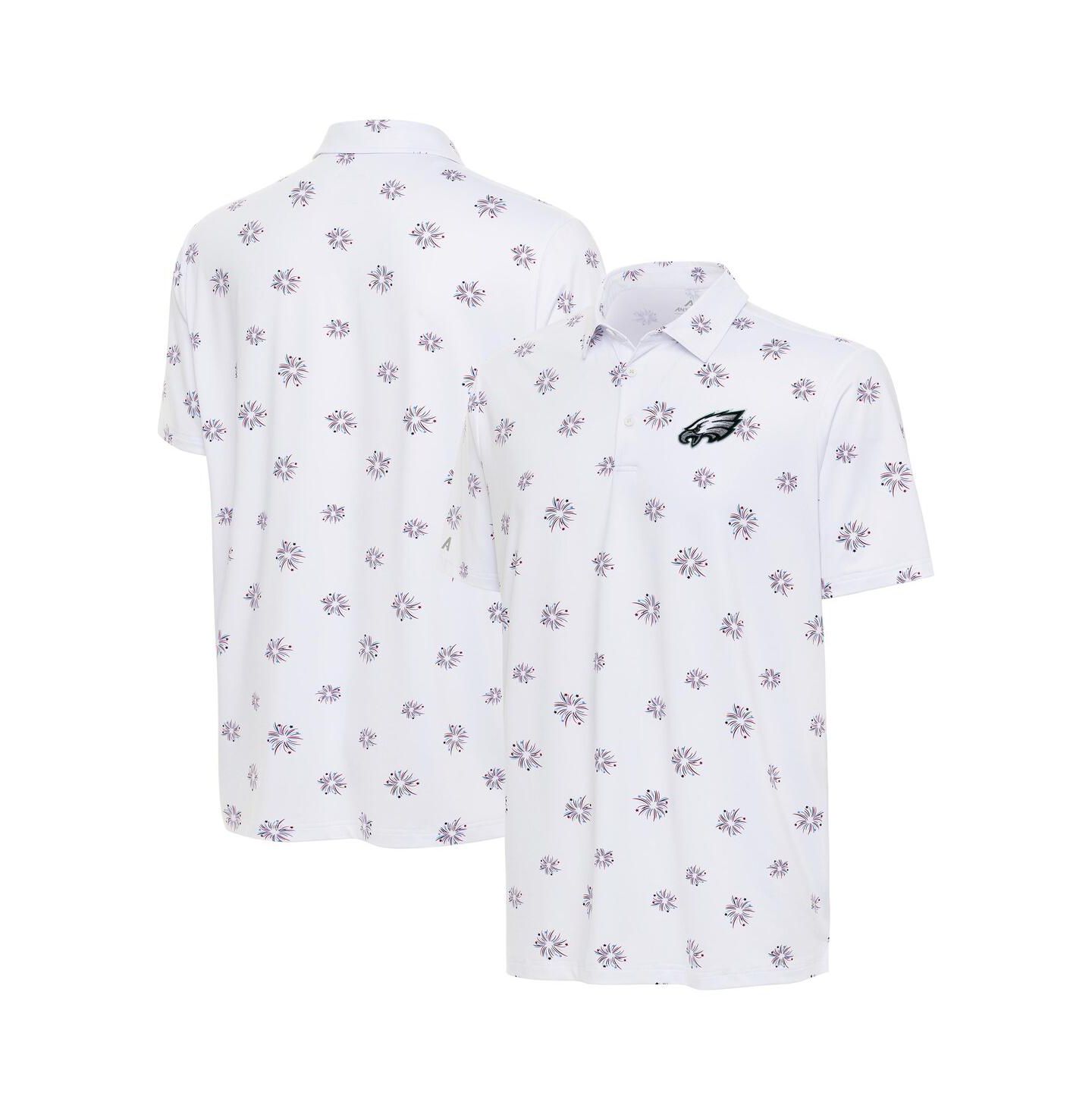 Мужское поло Antigua White Philadelphia Eagles Fireworks Polo — фото 1