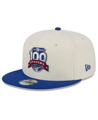 Men's Cream/Royal New York Giants 100th Season Two-Tone 9FIFTY Snapback Hat