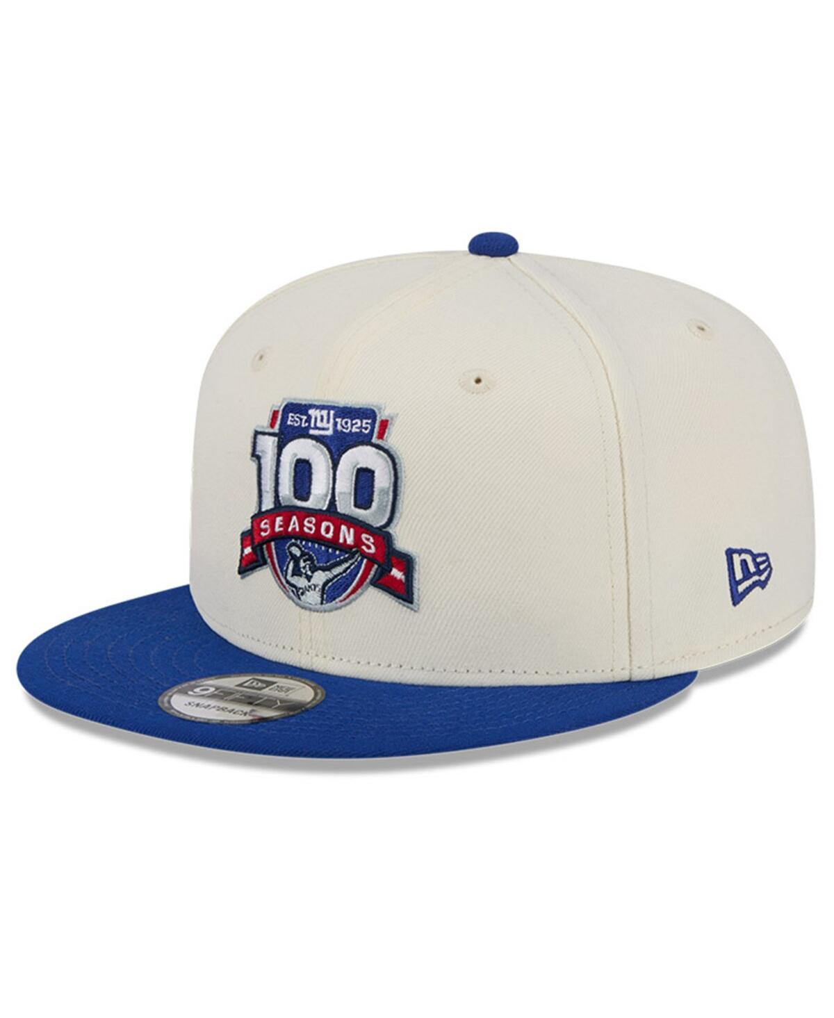 New Era Men's Cream/royal New York Giants 100th Season Two-tone 9fifty Snapback Hat In Cream Royal