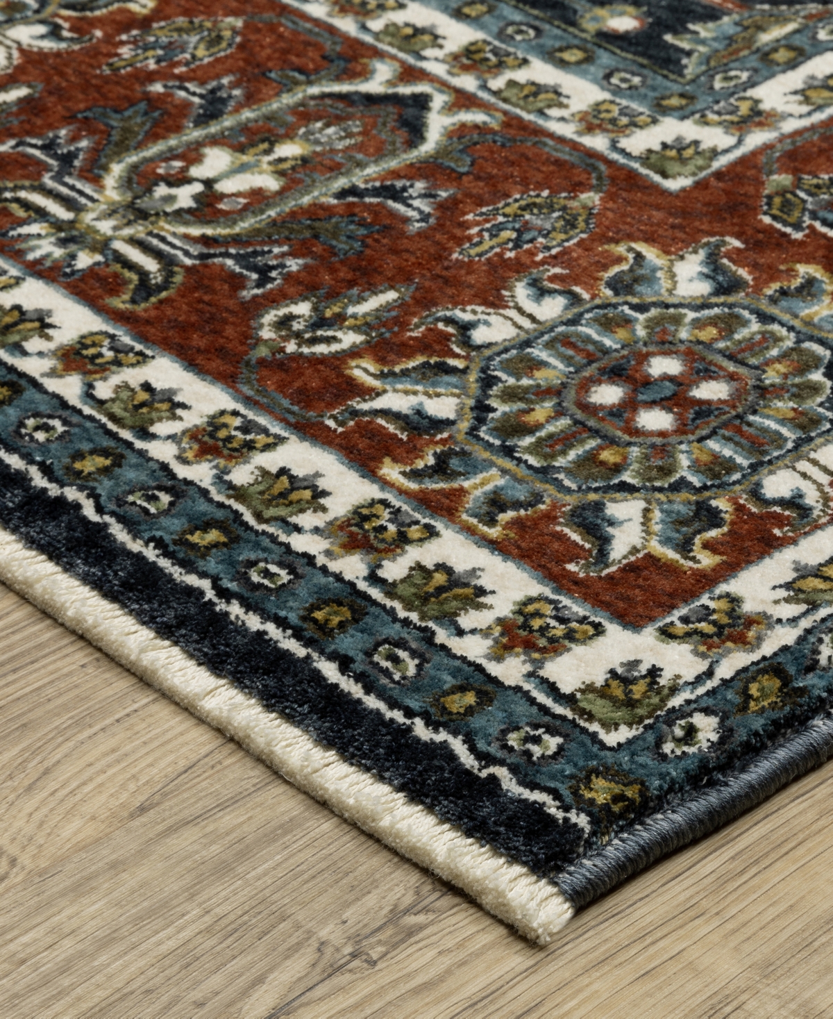 Oriental Weavers Vivian Vi05a 6'7x9'6 Area Rug In Navy