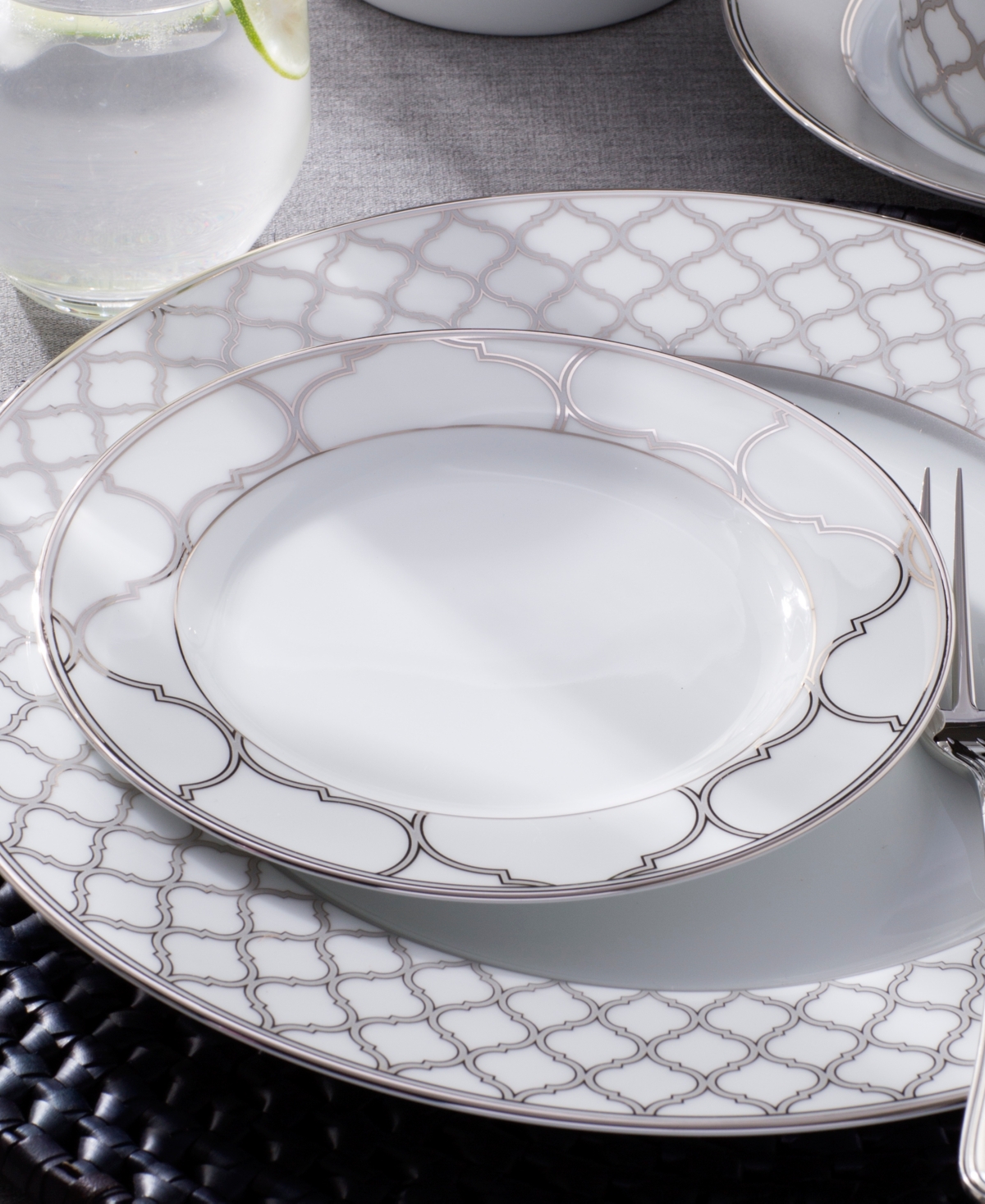 Noritake Eternal Palace Place Setting, 5 Piece - White And Platinum