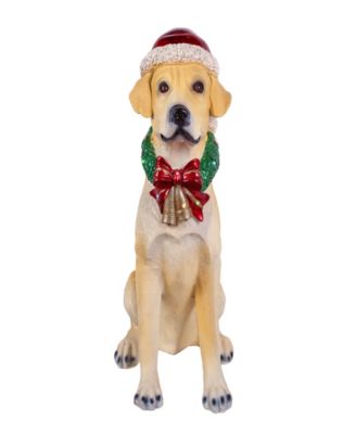 National Tree Company 28" Motion-Activated Labrador Retriever with 10 Multicolor LED Lights, Wagging Tail Music