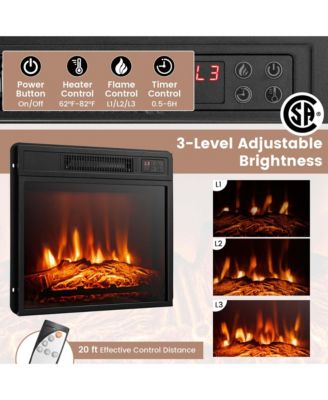 Fireplace TV Stand with Led Lights & Electric Fireplace For 65" Wall-Mounted TV