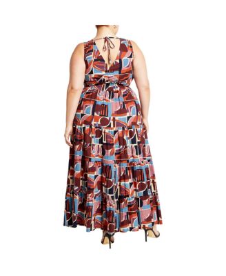 Plus Size Amara Print Maxi Dress
