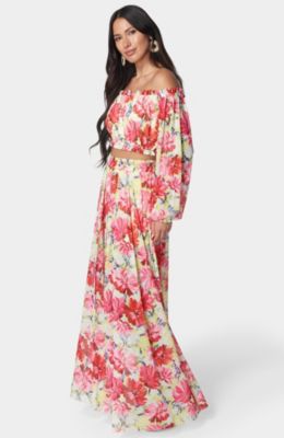 Women's High Slit Two Piece Mesh Dress