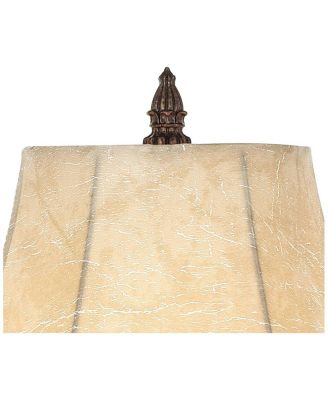 Rosslyn Rustic Swing Arm Wall Lamps Set of 2 Bronze Plug-in Light Fixture Faux Leather Shade for Bedroom Bedside Living Room Reading