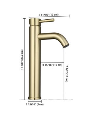 Single Handle Tall Vessel Faucet Bathroom Mixer Tap with Pop-up Drain