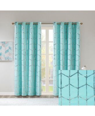 Raina Metallic Print Blackout Curtain, 50" x 84"