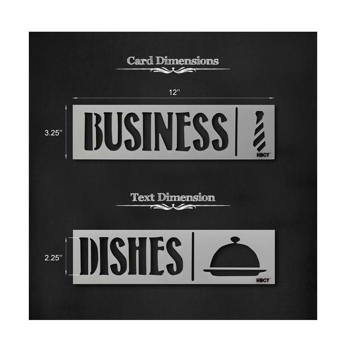 Hbcy Creations Restaurant Stencil Set - Great For All Chalkboards,boards, Glass Windows And Displays!