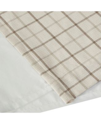 Anaheim Plaid Curtain 1 Panel for bedroom, Rob Pocket/Back Tab fit up to 1.25 inches rod Single Curtain Panel for Living Room, Width 50 length 84 inches, Fleece Lining Brown 1 Window Panel