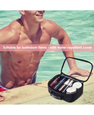 420D Clear Nylon Makeup Travel Toiletry Bag Portable Cosmetic Storage Organizer M