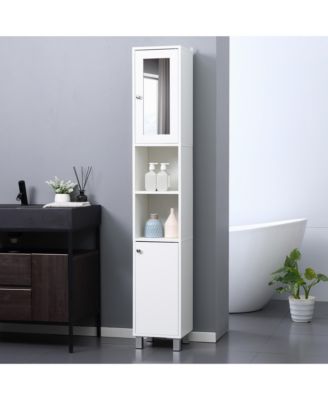 71" Slim Freesding Bathroom Floor Cabinet Tower Organizer,