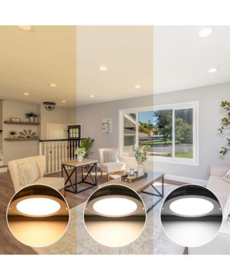 8" LED Recessed Ceiling Panel Down Light Round 3 Color Slim Spot Lamp 6 Pack