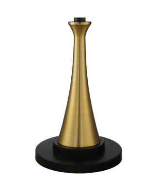 Burbank Modern Art Deco Torchiere Floor Lamp 70" Tall Black Brass Frosted White Glass Shade for Living Room Bedroom Office House