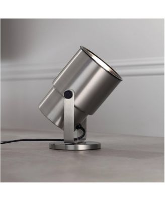 Set of 2 Small Uplighting Indoor Accent Spot-Lights Plug-In Floor Plant Home Decorative Brushed Nickel Finish 8" High