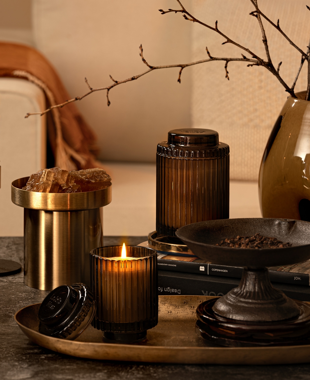 La Jolie Muse Amelie Candle, Santal Himalayen, 7 oz In Cocoa
