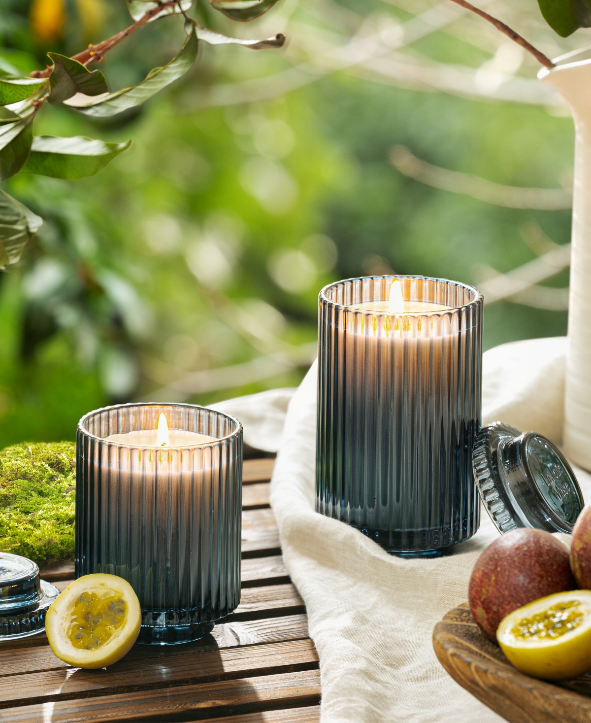 La Jolie Muse Amelie Candle, Hey Baies, 7 oz In Prussian Blue