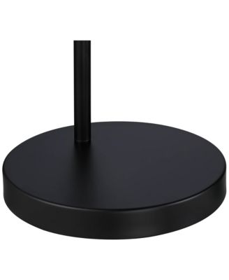 Cora Modern Arc Floor Lamp Standing 72" Tall Black Metal White Linen Drum Shade Decor for Living Room Reading Bedroom Office House Home