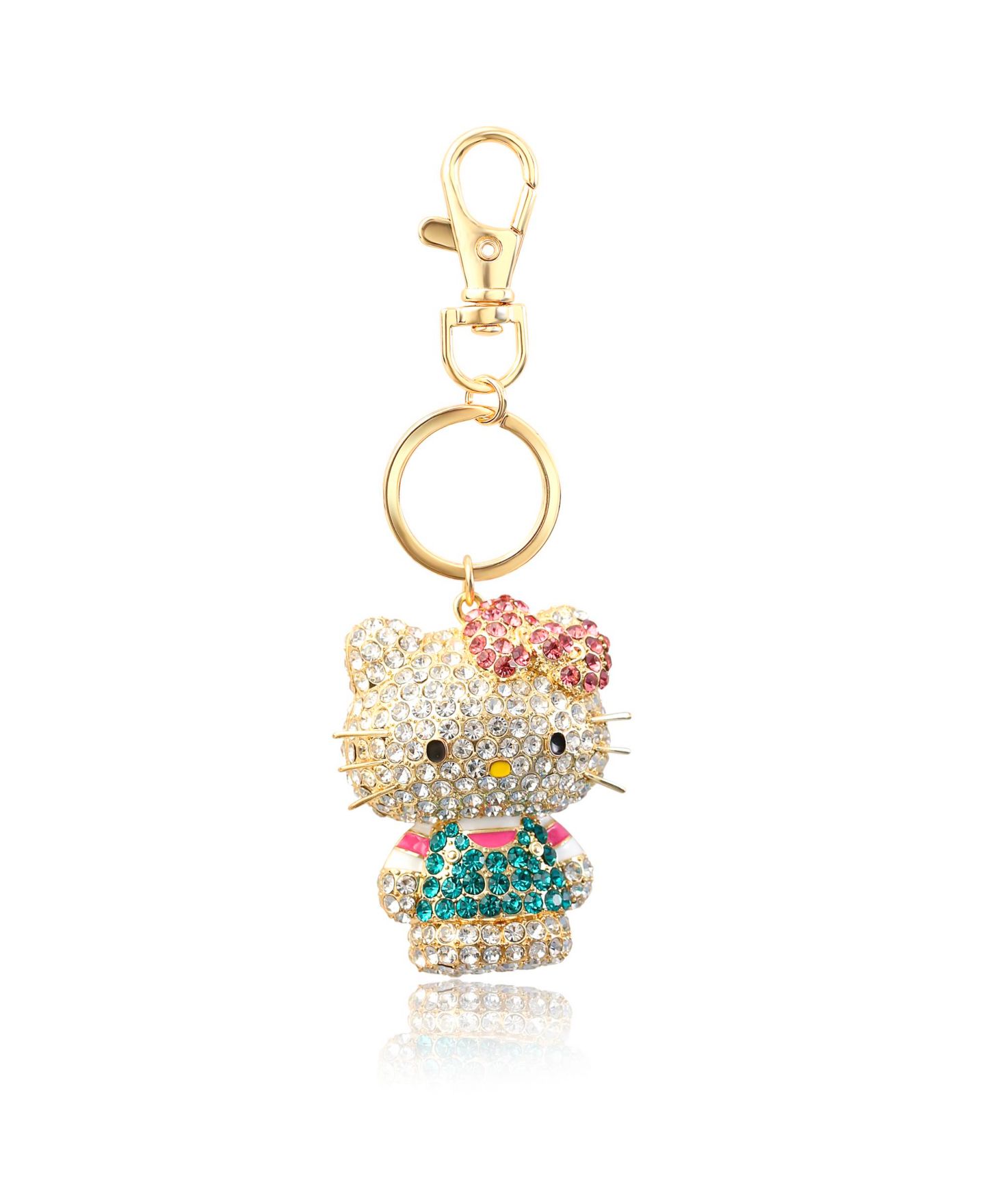 Брелок Hello Kitty Sanrio Pave 3D Bling Keychain - Bag Charm, Backpack Accessories, Travel Collectible Gift Keychains — фото 1