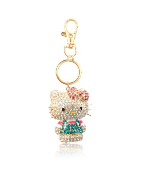 Брелок Hello Kitty Sanrio Pave 3D Bling Keychain - Bag Charm, Backpack Accessories, Travel Collectible Gift Keychains
