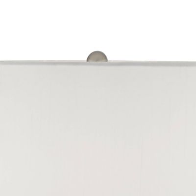 Marcus Modern Table Lamp 30" Tall Mercury Glass Column Shape White Drum Shade for Bedroom Living Room Bedside Nightstand Office Kids Home