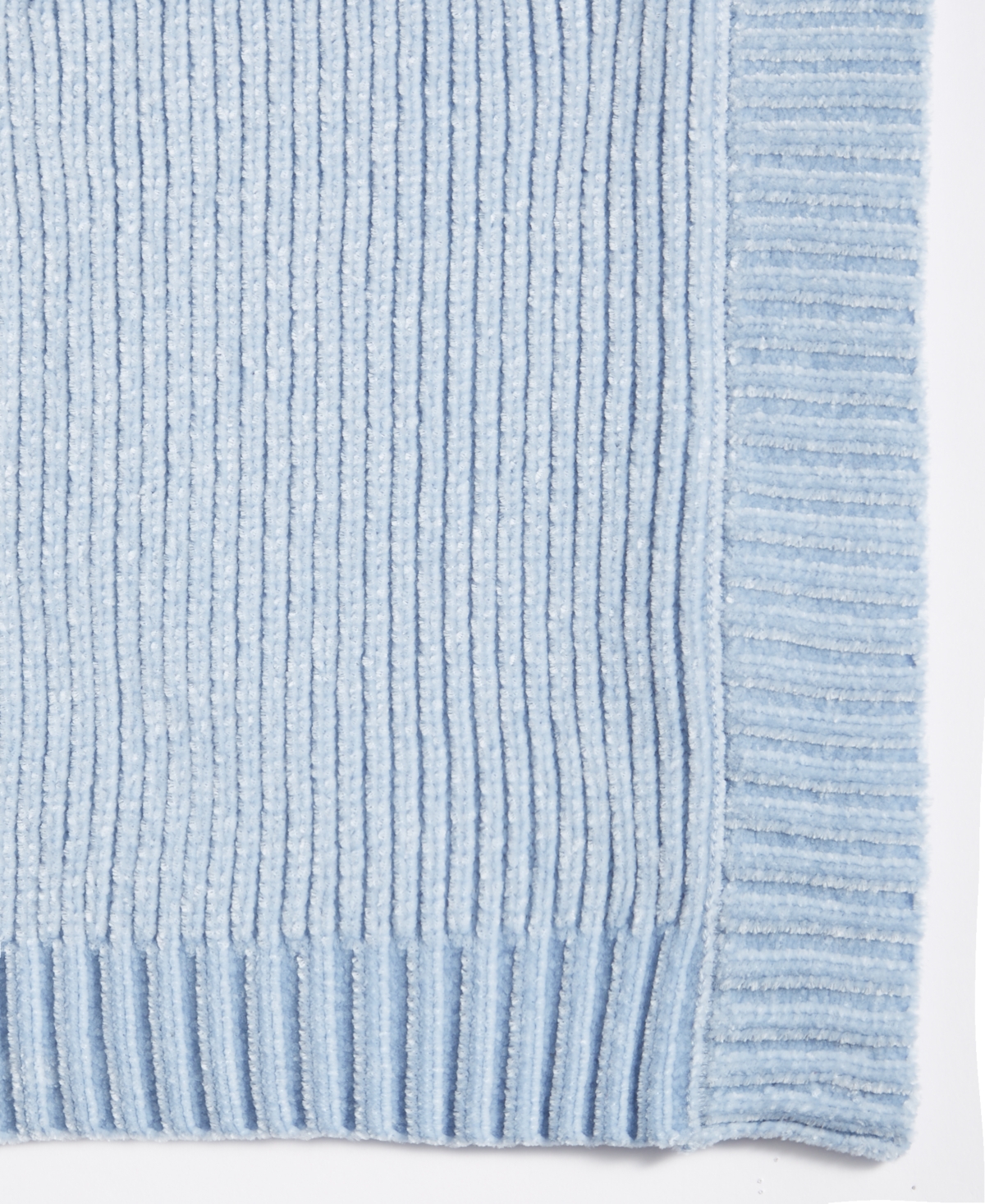 First Impressions Baby Boys Travel Chenille Sweater Blanket, Created For Macy's In Teton Blue