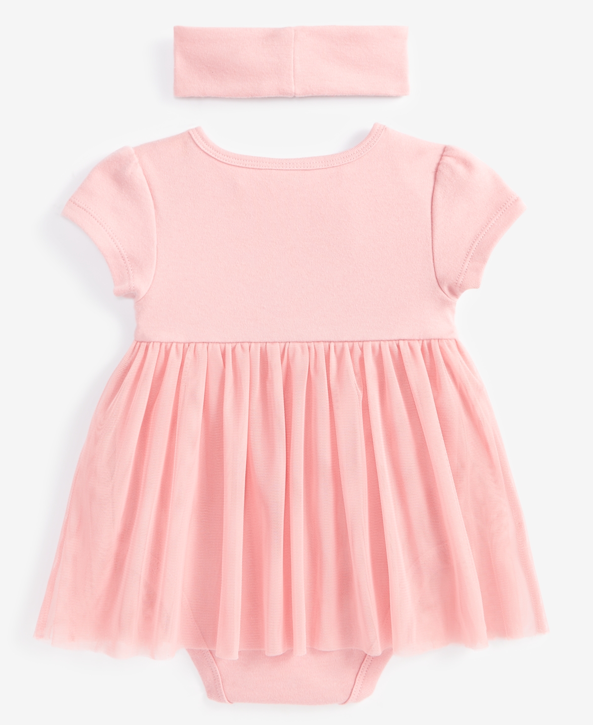 First Impressions Baby Girls Tulle Bodysuit & Headband, 2 Piece Set, Created for Macy's