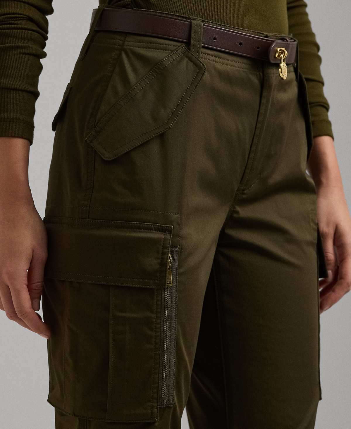 Lauren Ralph Lauren Petite Sateen Cargo Pants