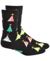 Holiday Lane Women's Holiday Crew Socks, Created for Macy's - Christmas Trees
