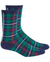 Holiday Lane Women's Holiday Crew Socks, Created for Macy's - Family Plaid