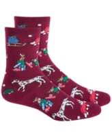 Holiday Lane Women's Holiday Crew Socks, Created for Macy's - Holiday Dogs