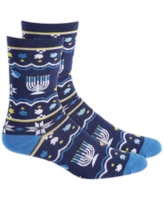 Holiday Lane Women's Holiday Crew Socks, Created for Macy's - Hanukkah