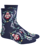 Holiday Lane Women's Holiday Crew Socks, Created for Macy's - Nutcrackers