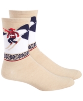 Holiday Lane Women's Holiday Crew Socks, Created for Macy's - Ski Slope